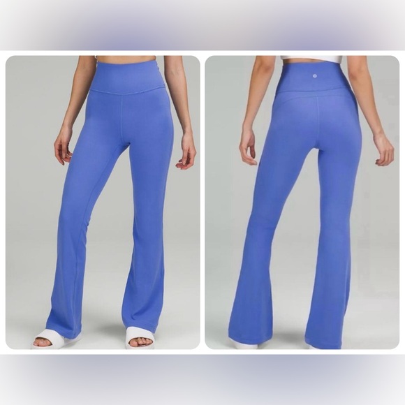 EUC Lulu 🍋Lululemon Groove Super-High-Rise Flared Pant Nulu - Wild Indigo - Picture 1 of 9